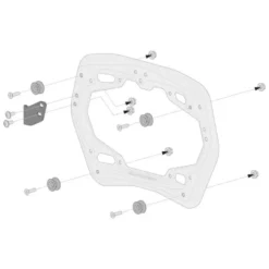 Adattatore Attacchi Laterali PRO Sw-Motech Valigie AERO ABS