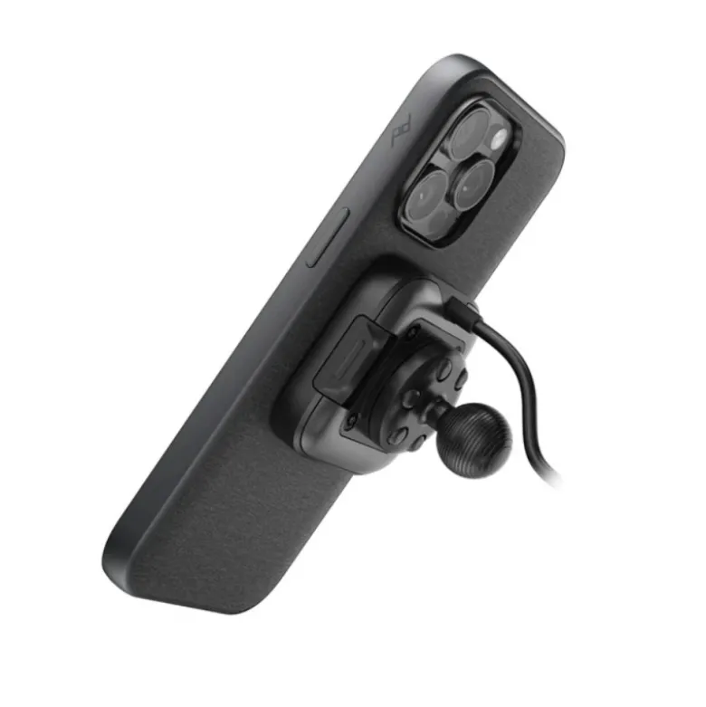 Adattatore Porta Smartphone Moto Wireless Montaggio Sfera 20mm Peak Design Nero