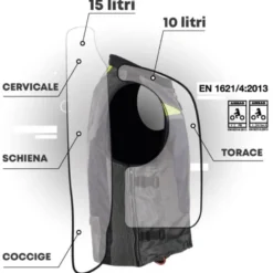 Airbag per Moto Motoairbag Mab V4 con Maniche Nero