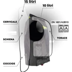 Airbag per Moto Motoairbag Mab V4 Modular Nero