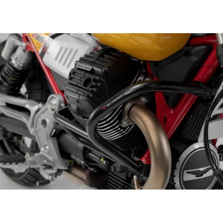 Barra di protezione motore Sw-Motech Nero. Moto Guzzi V85 TT/Travel/Strada (19-).