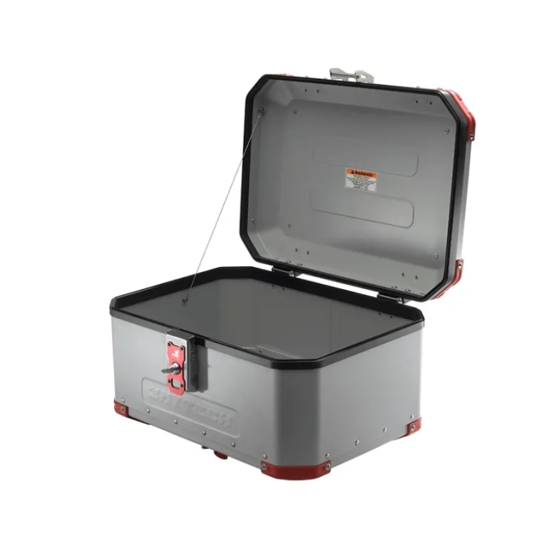 Bauletto Posteriore MyTech Model-x 58 Litri Grigio Angolari Rossi