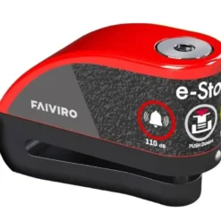 Bloccadisco Elettronico Viro 192.6.RN E-Stop Con Allarme 110db Rosso Nero