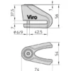 Bloccadisco Moto Viro 166.9 New Hardened Acciaio Cementato 6mm 3 Chiavi Incluse Nero