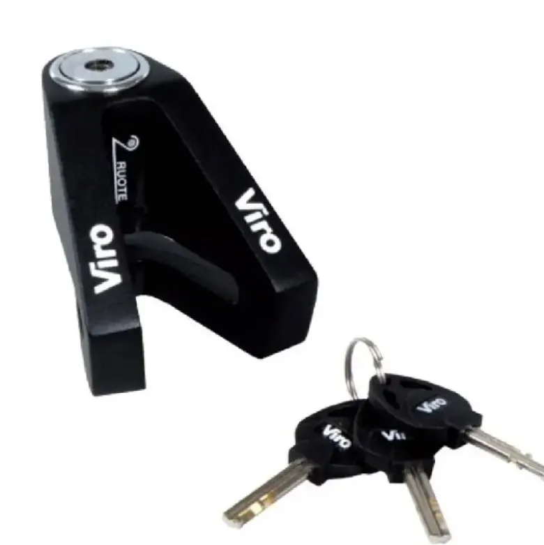 Bloccadisco Moto Viro 166.9 New Hardened Acciaio Cementato 6mm 3 Chiavi Incluse Nero