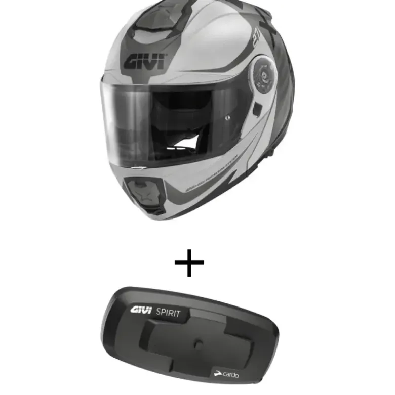 Bundle Casco Givi X.27 Dimension Nero Opaco Titanio con Interfono Givi I319S