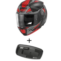 Bundle Casco Givi X.27 Sector Nero Opaco Titanio Rosso con Interfono Givi I319S