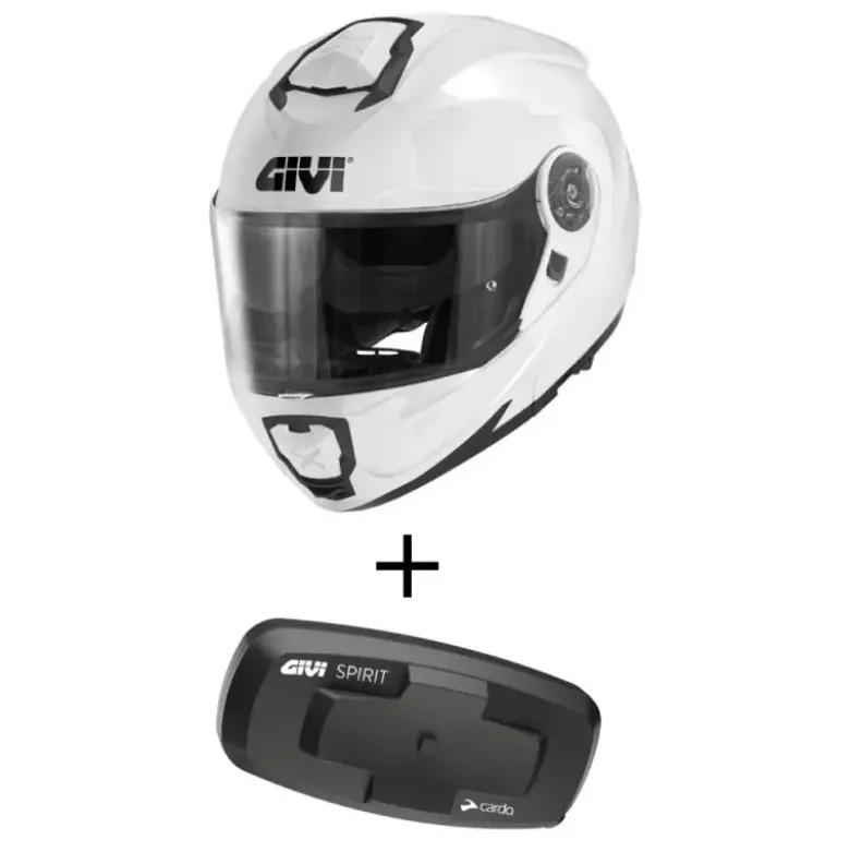 Bundle Casco Givi X.27 Solid Bianco con Interfono Givi I319S