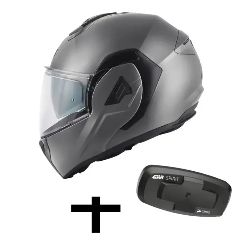 Bundle Casco Givi X.30 Solid Titanio Opaco con Interfono Givi I319S