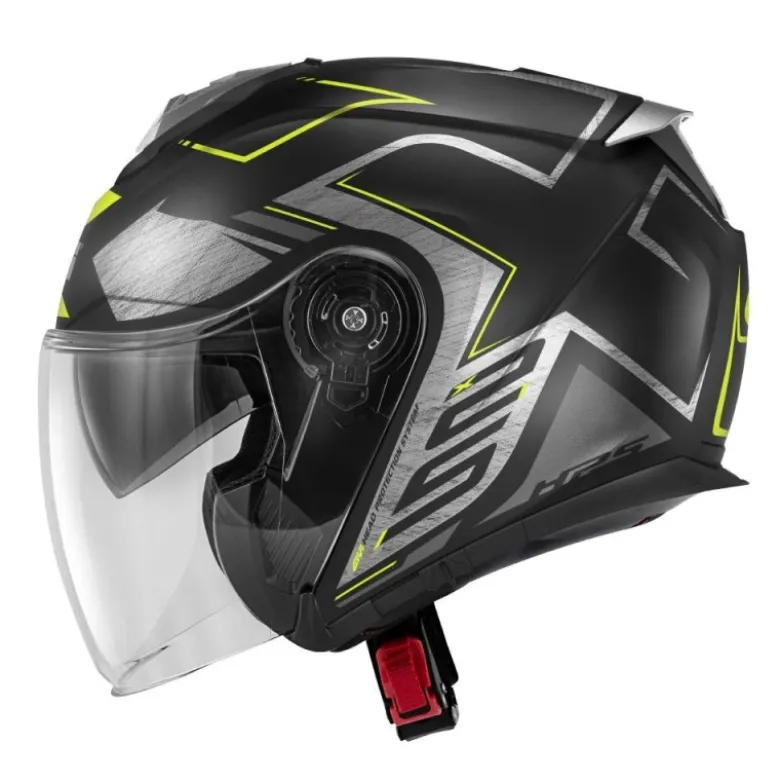 Bundle Casco Jet Givi X.25 Trace Nero Opaco Titanio Giallo con Interfono Givi I319S
