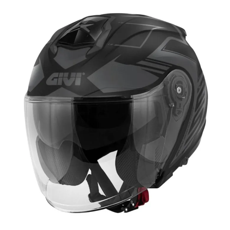 Bundle Casco Jet Givi X.25 Trace Nero Titanio con Interfono Givi I319S