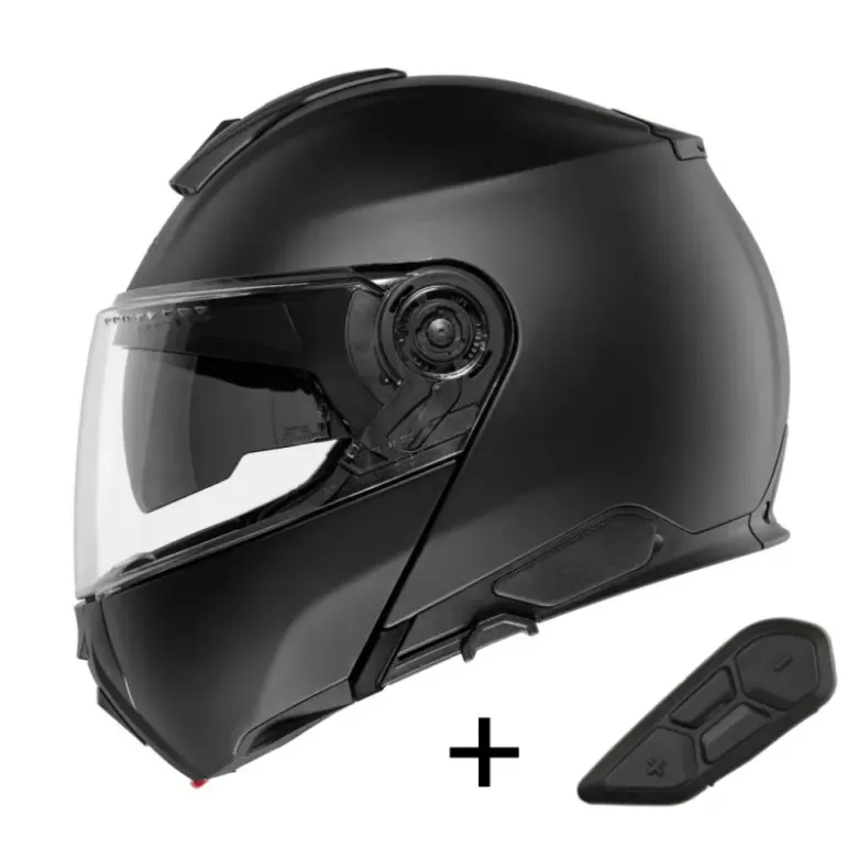 Bundle Casco Modulare Schuberth C5 Nero Opaco con Interfono Sc2 Standard