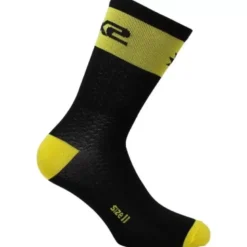 Calza Corta Sixs SHORT-LOGO Nero Giallo