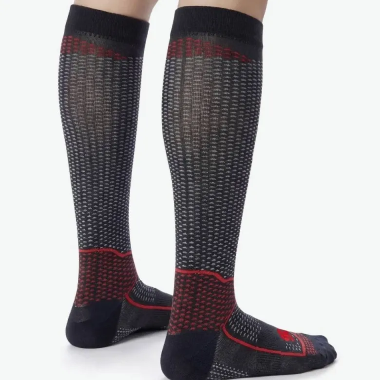 Calza Lunga Rinforzata Unisex Sixs LONG V3 Nero Carbon Rosso