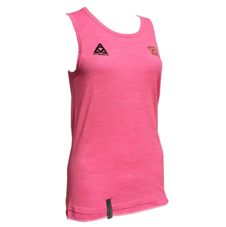 Canotta Donna Tecnica In Lana Merino Australiana Termoregolante Traspirante Antiodore Riday Fucsia
