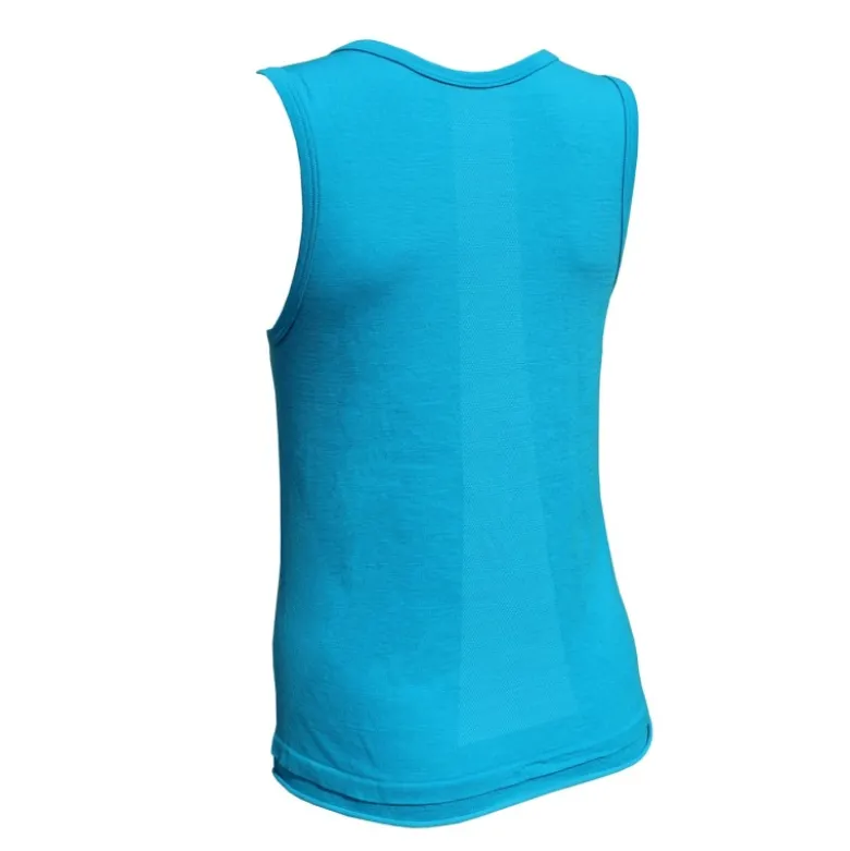 Canotta Donna Tecnica In Lana Merino Australiana Termoregolante Traspirante Antiodore Riday Turchese