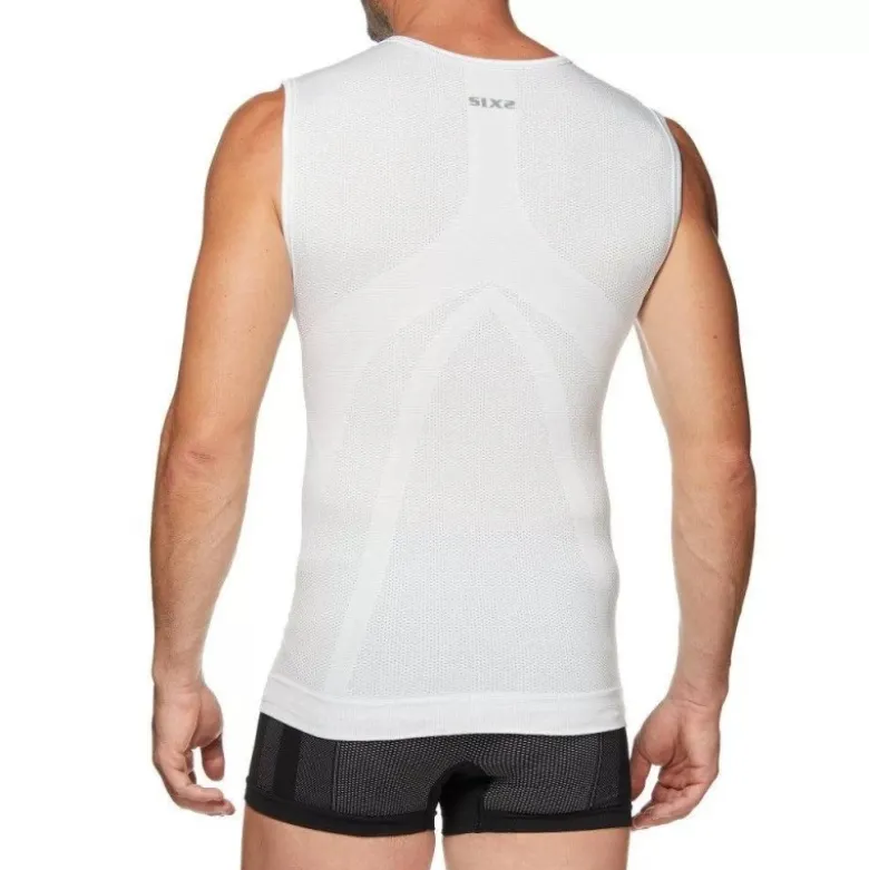 Canotta Intima Tecnica Termica 4 Stagioni Unisex Sixs SMX Bianco Carbon