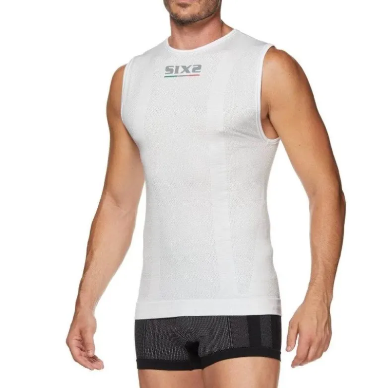 Canotta Intima Tecnica Termica 4 Stagioni Unisex Sixs SMX Bianco Carbon