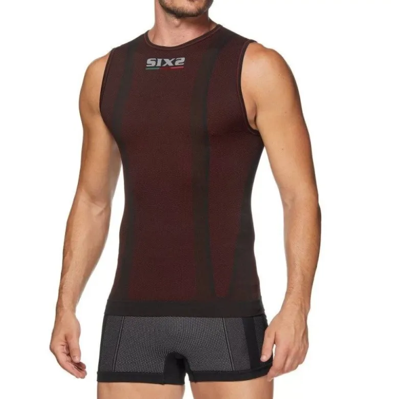 Canotta Intima Tecnica Termica 4 Stagioni Unisex Sixs SMX Rosso Scuro