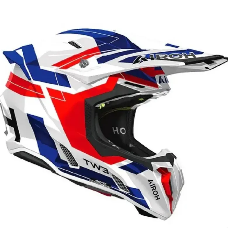 Casco Cross Airoh Twist 2 Dynasty Blu Rosso Lucido