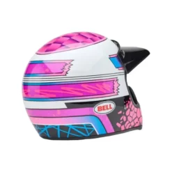 Casco Cross Bell Moto-3 Death Spray Rosa Viola ECE 06