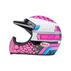 Casco Cross Bell Moto-3 Death Spray Rosa Viola ECE 06