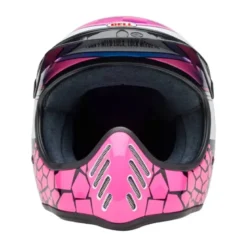 Casco Cross Bell Moto-3 Death Spray Rosa Viola ECE 06
