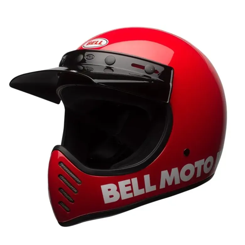 Casco Cross Bell Moto-3 Rosso Lucido