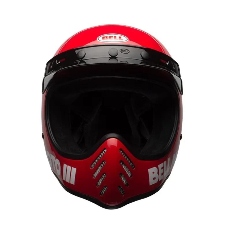Casco Cross Bell Moto-3 Rosso Lucido