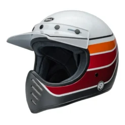 Casco Cross Bell Moto-3 2024 Rsd Saddleback Bianco Nero