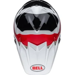 Casco Cross Bell Moto-9s Flex 2023 Hello Costeau Reef Bianco Rosso Opaco Ece 06