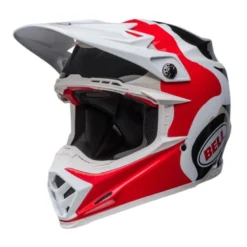 Casco Cross Bell Moto-9s Flex 2023 Hello Costeau Reef Bianco Rosso Opaco Ece 06