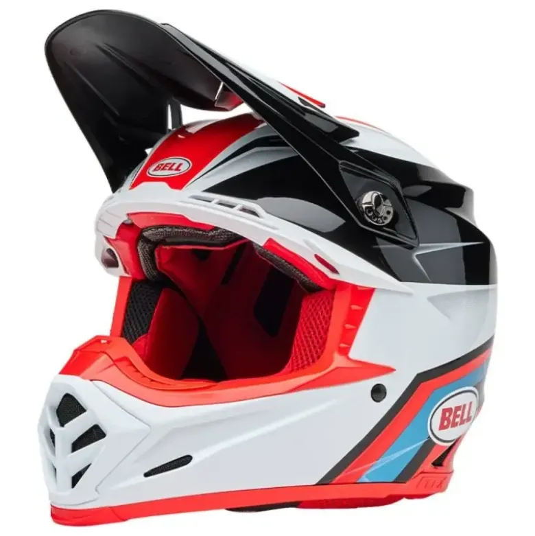 Casco Cross Bell Moto-9s Flex 2025 Merchant Rosso Nero ECE 06