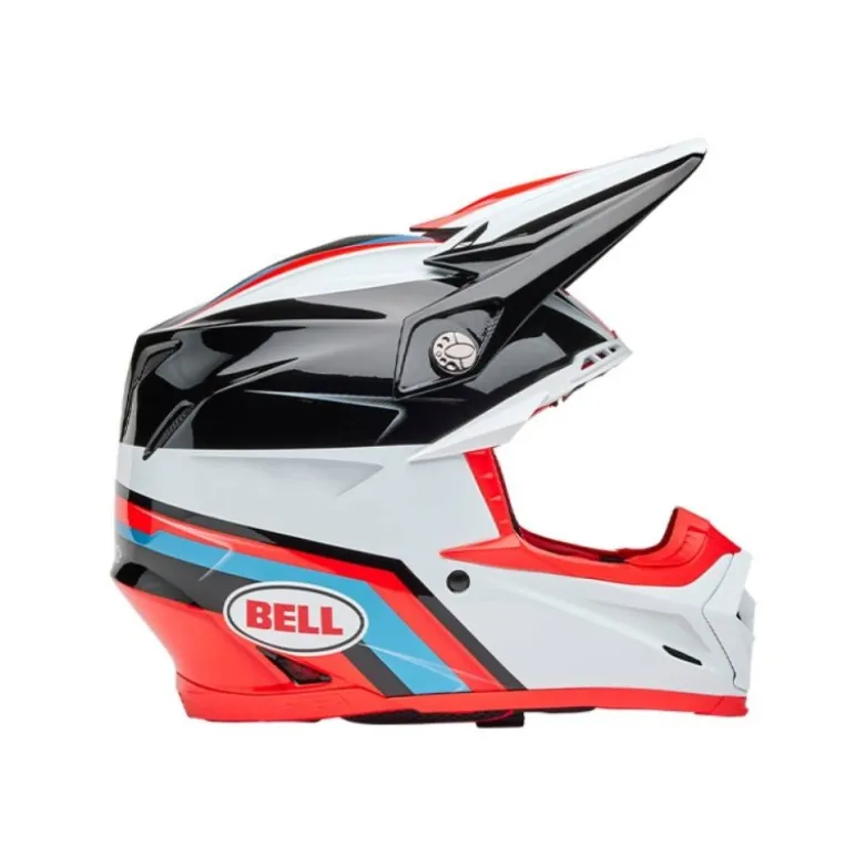 Casco Cross Bell Moto-9s Flex 2025 Merchant Rosso Nero ECE 06