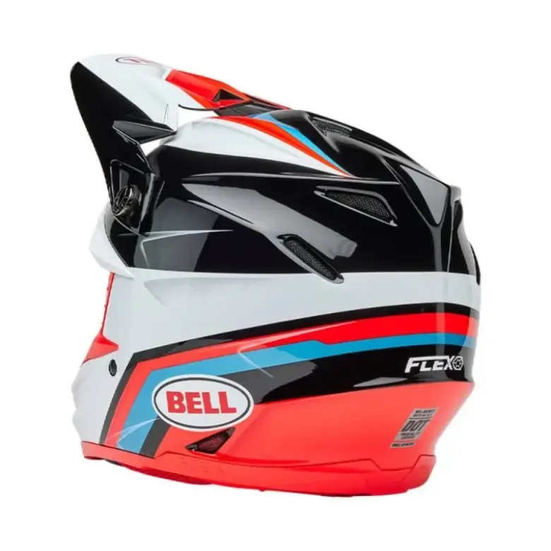 Casco Cross Bell Moto-9s Flex 2025 Merchant Rosso Nero ECE 06