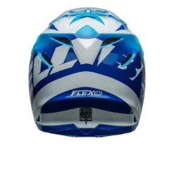 Casco Cross Bell Moto-9s Flex 2024 Rail Blu Bianco