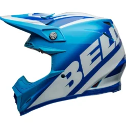 Casco Cross Bell Moto-9s Flex 2024 Rail Blu Bianco