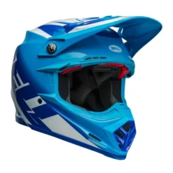 Casco Cross Bell Moto-9s Flex 2024 Rail Blu Bianco