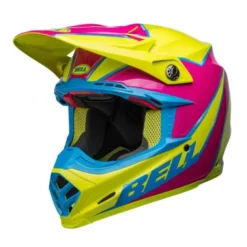 Casco Cross Bell Moto-9s Flex 2023 Sprite Giallo Magenta Ece 06