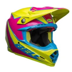 Casco Cross Bell Moto-9s Flex 2023 Sprite Giallo Magenta Ece 06