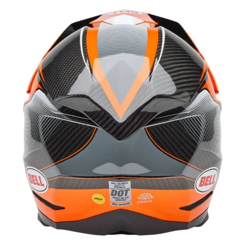 Casco Cross Bell Moto-10 Spherical 2025 Evade Arancio Nero ECE 06