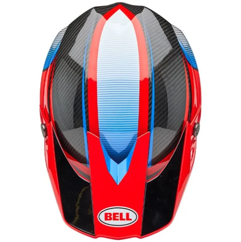 Casco Cross Bell Moto-10 Spherical 2025 Evade Rosso Nero ECE 06