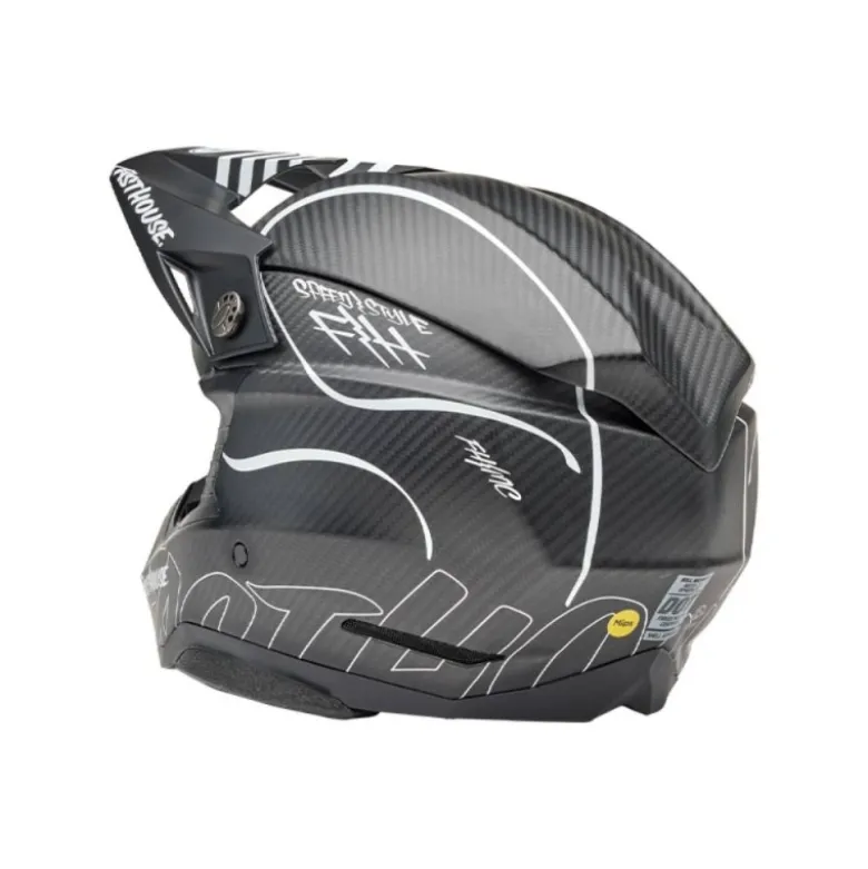 Casco Cross Bell Moto-10 Spherical 2025 Fasthouse Raven Nero Opaco Bianco ECE 06
