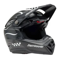 Casco Cross Bell Moto-10 Spherical 2025 Fasthouse Raven Nero Opaco Bianco ECE 06