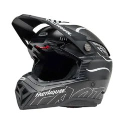 Casco Cross Bell Moto-10 Spherical 2025 Fasthouse Raven Nero Opaco Bianco ECE 06