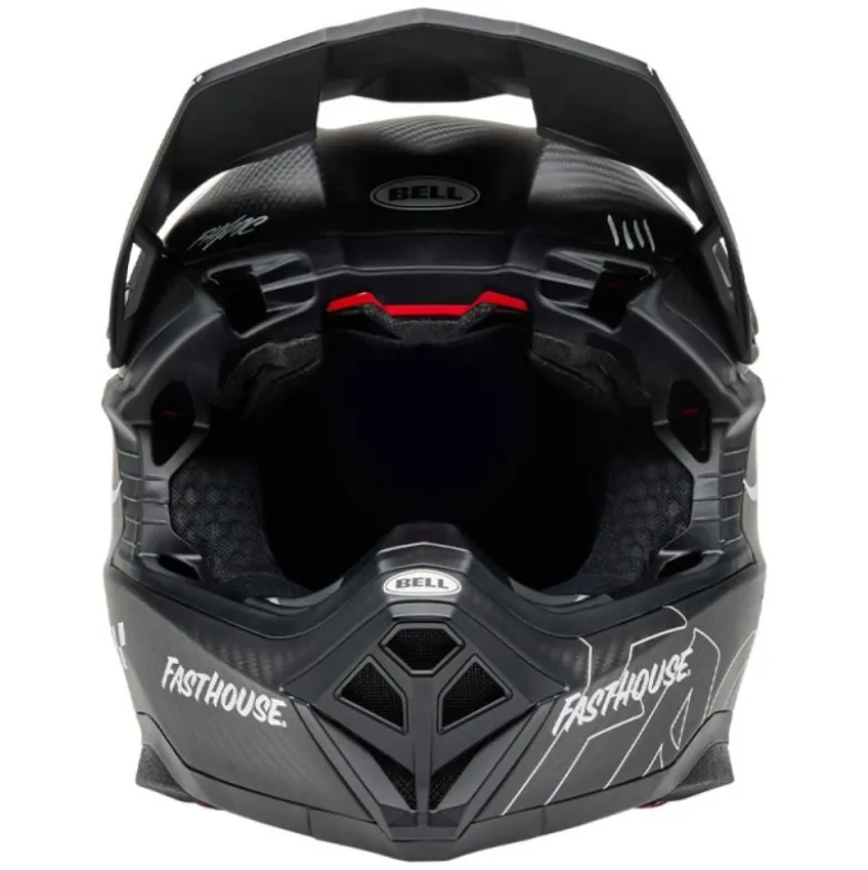 Casco Cross Bell Moto-10 Spherical 2025 Fasthouse Raven Nero Opaco Bianco ECE 06