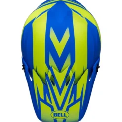 Casco Cross Bell MX-9 Mips Disrupt Blu Opaco Giallo Alta Visibilità
