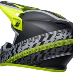 Casco Cross Bell MX-9 Mips Offset Nero Opaco Giallo Alta Visibilità