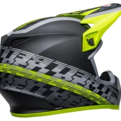 Casco Cross Bell MX-9 Mips Offset Nero Opaco Giallo Alta Visibilità