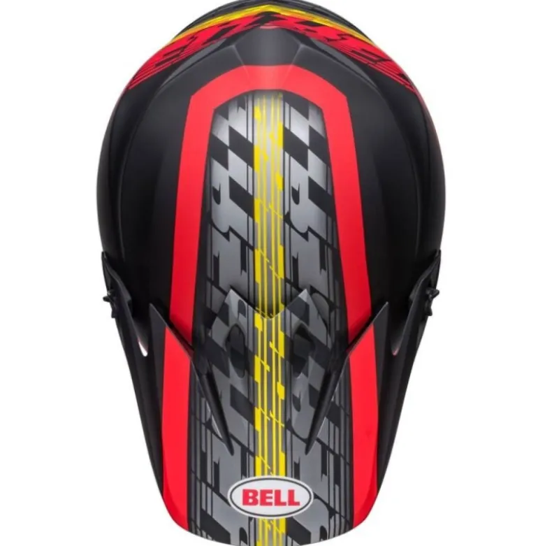 Casco Cross Bell MX-9 Mips Offset Nero Rosso Opaco